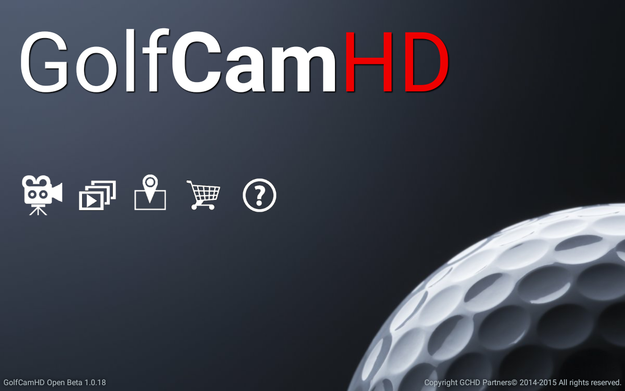 GolfCamHD Main Screen